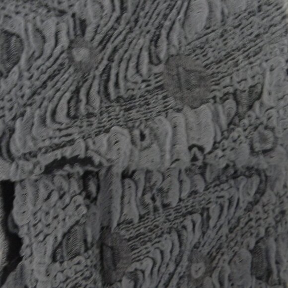 Navy Blue Burn-out Scarf Rectangle Denim-look Accessory - Picture 2 of 4